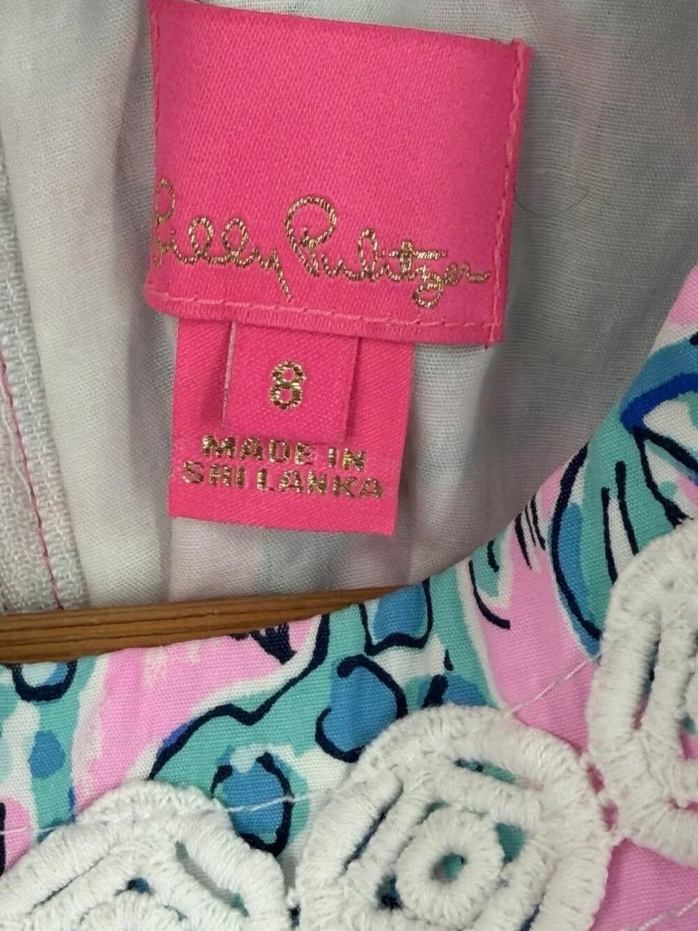 LILLY PULITZER Girl's Pink Jungle Animals Sleeveless Classic Shift Dress 8